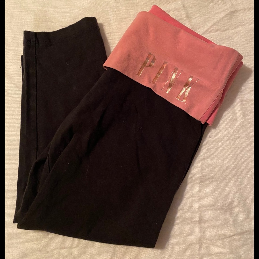 PINK Victoria Secret Cropped Yoga Leggings XSmall - Picture 1 of 5